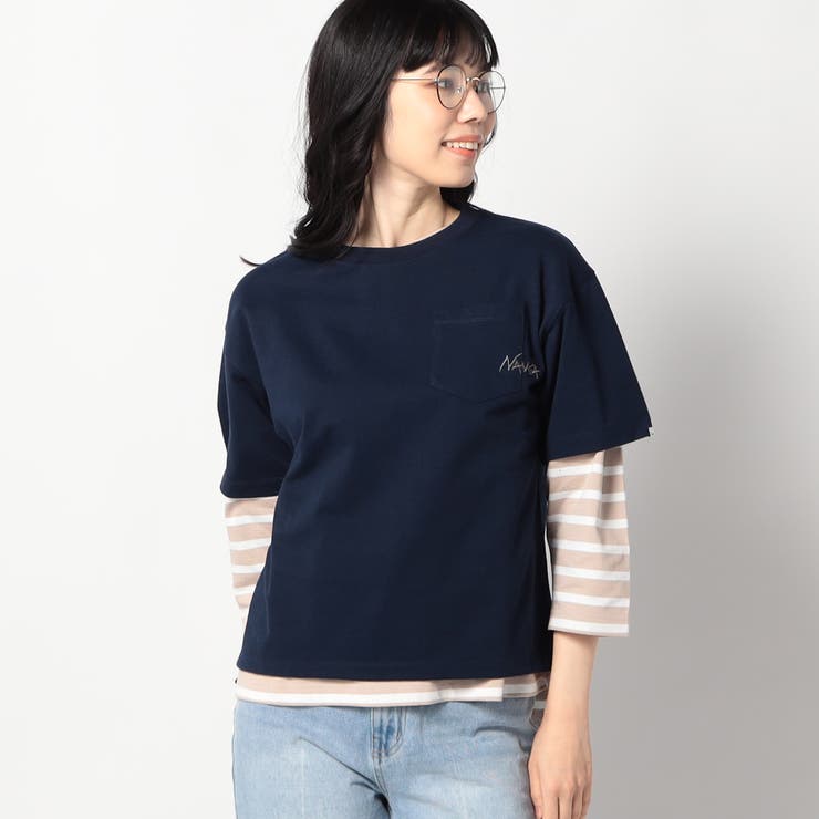 67ネイビー | 【NANGA別注】バックプリントTシャツ | NICOLE