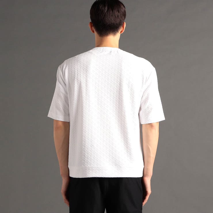 グラフィックジャカード クルーネックTシャツ[品番：NICW0006757
