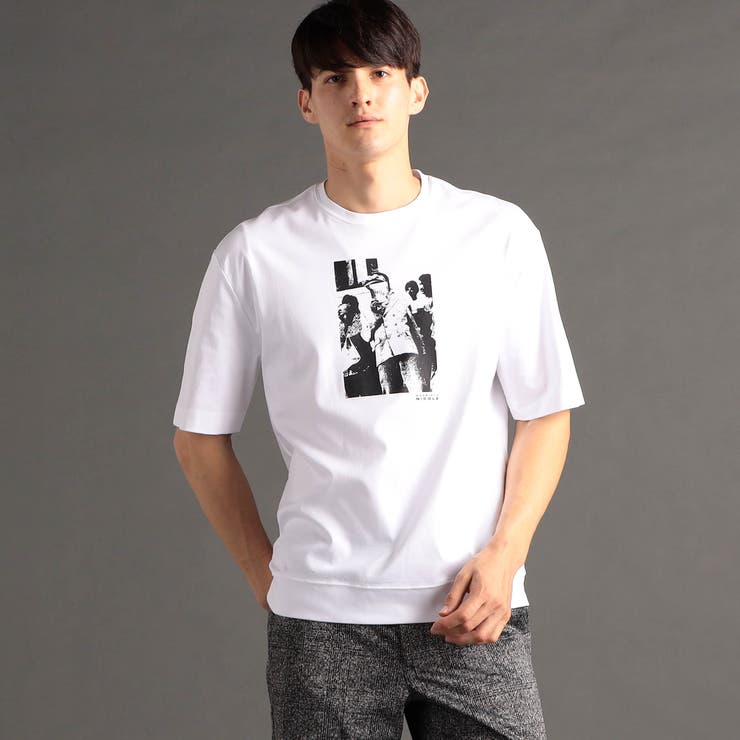 09ホワイト | フォトプリント Tシャツ | NICOLE