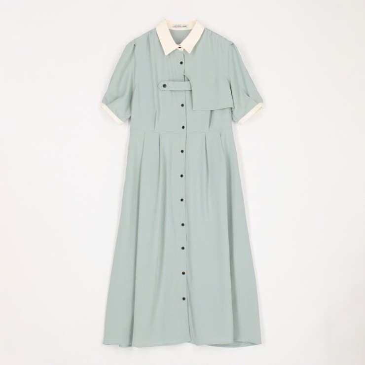 フロントタブデザインワンピース[品番：NICW0006784]｜NICOLE