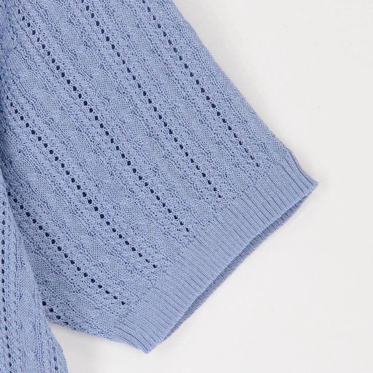 ワンポイント刺繍ケーブルニット[品番：NICW0006726]｜NICOLE