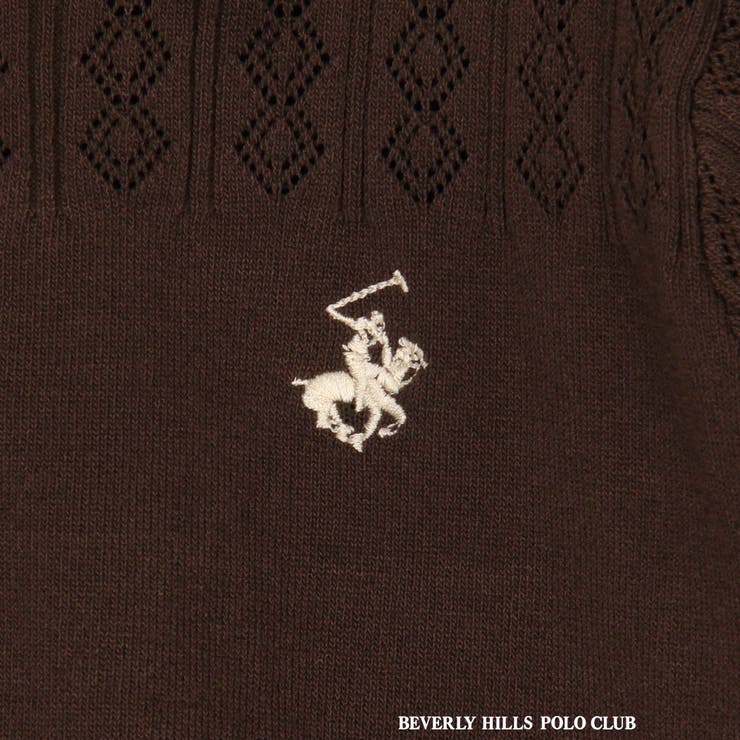 【BEVERLY HILLS POLO CLUB】透かし編みニットポロシャツ | NICOLE | 詳細画像17 