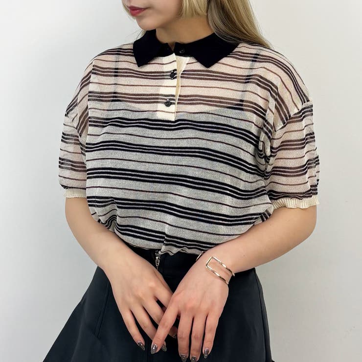 28オフホワイト | シアーポロニット | NICOLE
