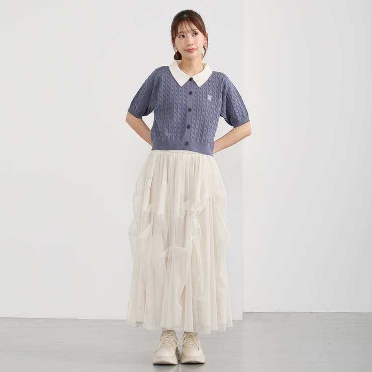 衿付きケーブルカーディガン | NICOLE | 詳細画像12 