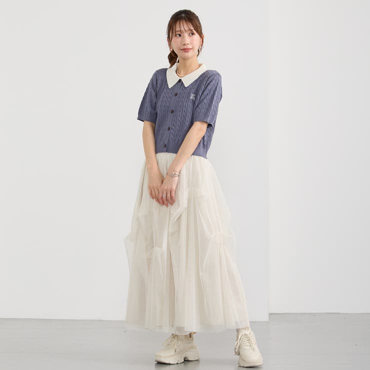 衿付きケーブルカーディガン | NICOLE | 詳細画像15 