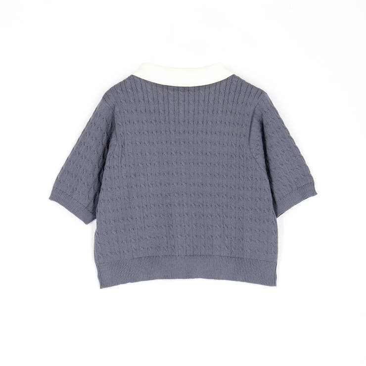 衿付きケーブルカーディガン | NICOLE | 詳細画像2 