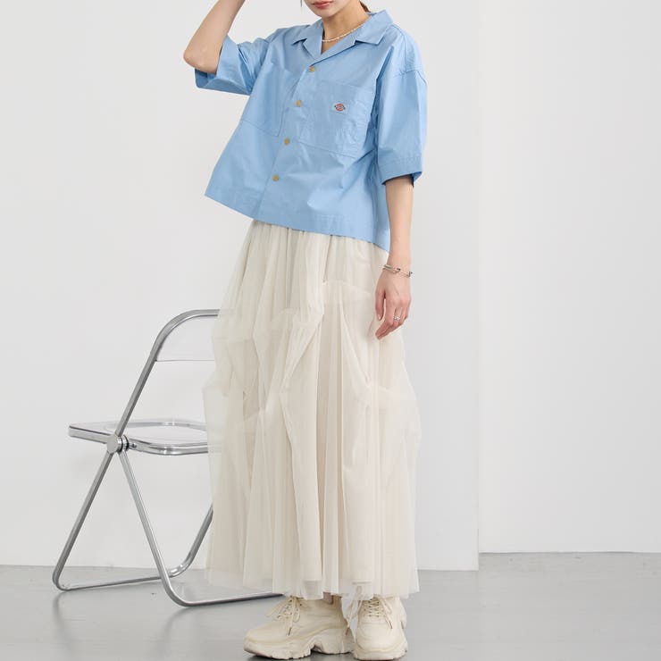【Dickies】オープンカラークロップドシャツ | NICOLE | 詳細画像16 