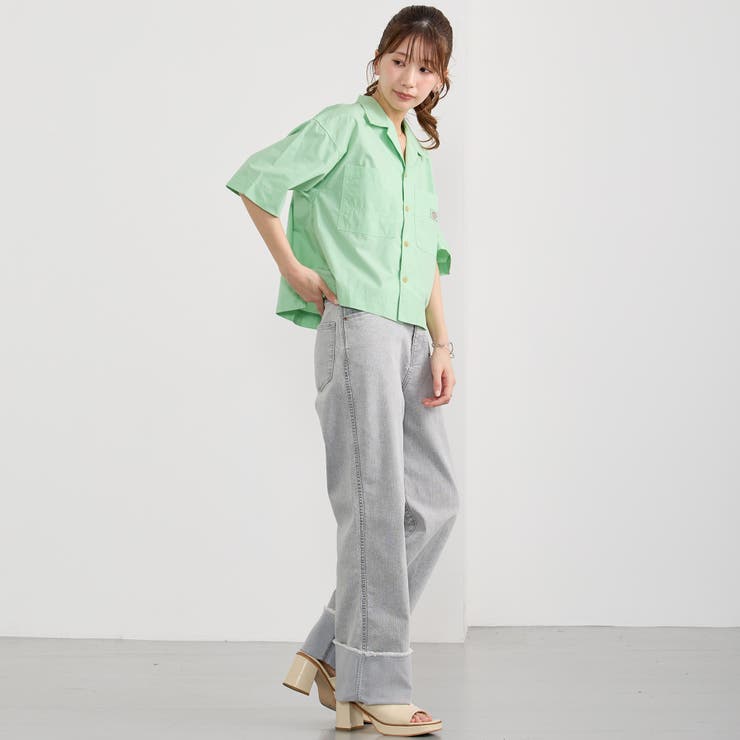 【Dickies】オープンカラークロップドシャツ | NICOLE | 詳細画像18 