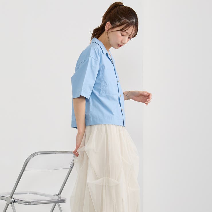 【Dickies】オープンカラークロップドシャツ | NICOLE | 詳細画像23 