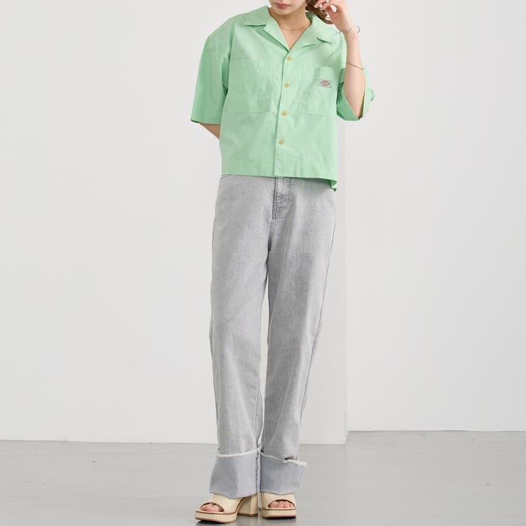 【Dickies】オープンカラークロップドシャツ | NICOLE | 詳細画像26 
