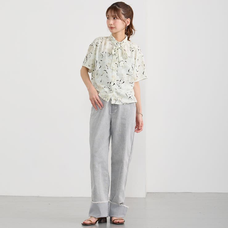 リボン付き柄ブラウス | NICOLE | 詳細画像13 