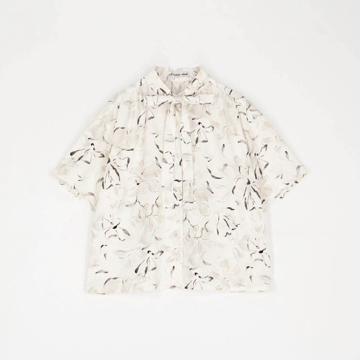 リボン付き柄ブラウス | NICOLE | 詳細画像2 