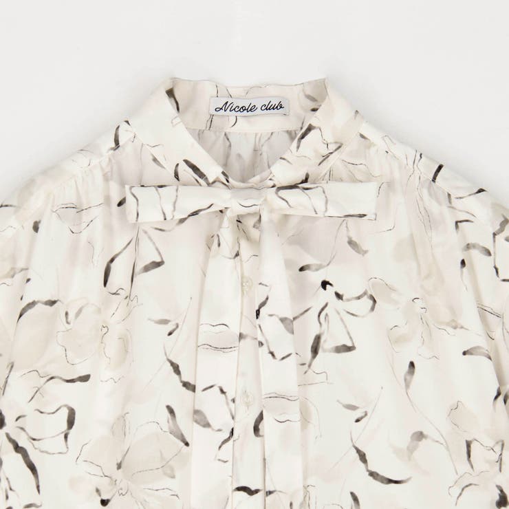 リボン付き柄ブラウス | NICOLE | 詳細画像6 