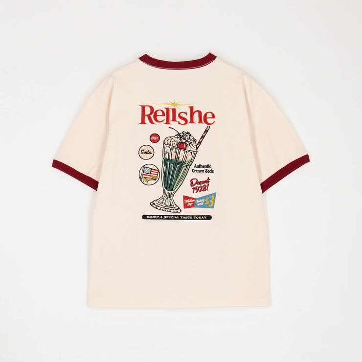 クリームソーダ刺繍Tシャツ[品番：NICW0006622]｜NICOLE（ニコル