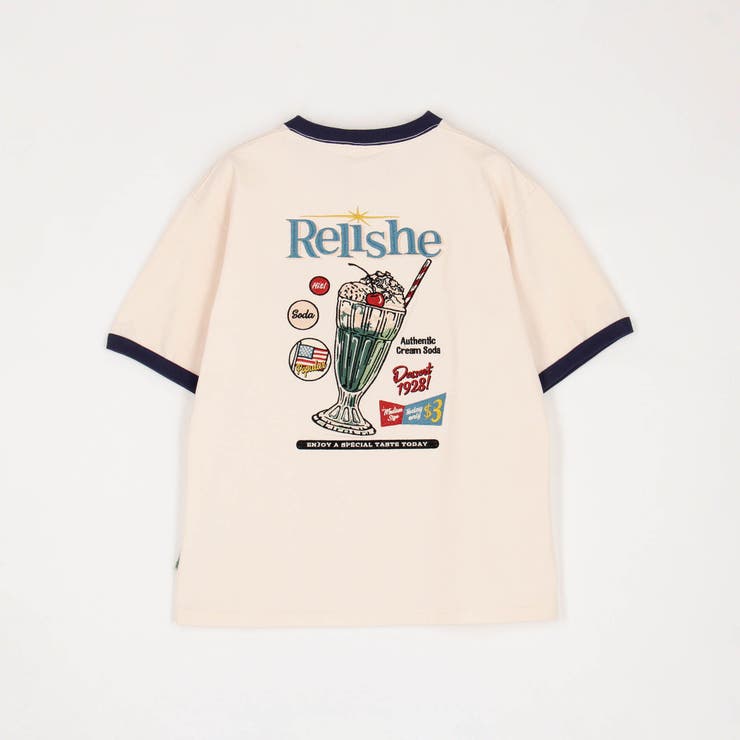 クリームソーダ刺繍Tシャツ[品番：NICW0006622]｜NICOLE（ニコル