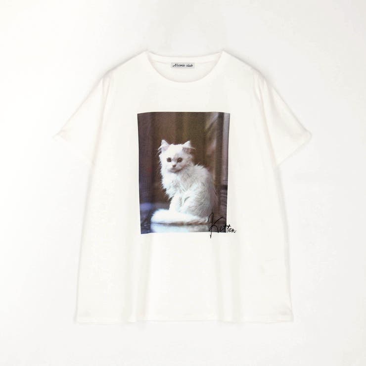 フレンチスリーブ猫Tシャツ | NICOLE | 詳細画像15 
