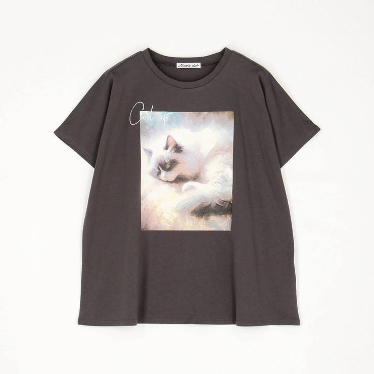 フレンチスリーブ猫Tシャツ | NICOLE | 詳細画像16 