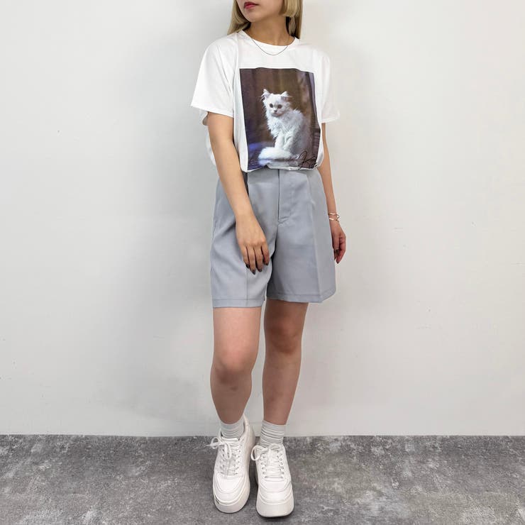 フレンチスリーブ猫Tシャツ | NICOLE | 詳細画像2 