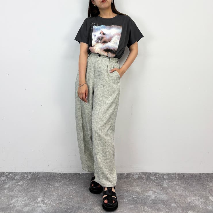 フレンチスリーブ猫Tシャツ | NICOLE | 詳細画像7 