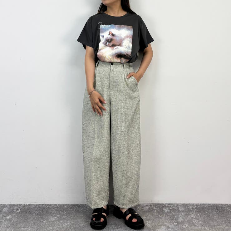 フレンチスリーブ猫Tシャツ | NICOLE | 詳細画像8 