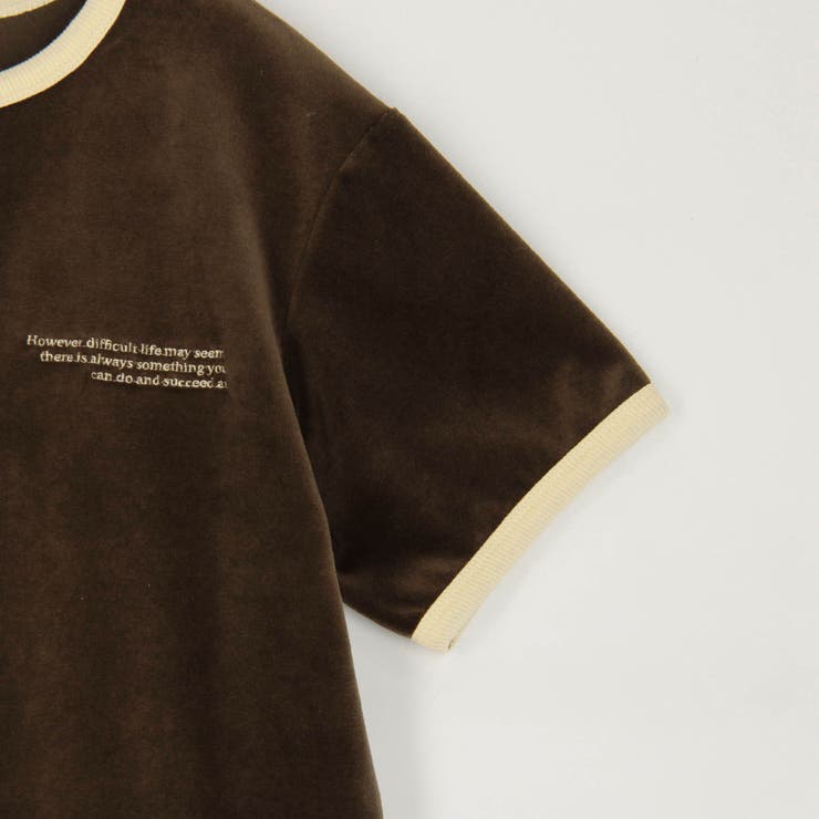 ベロア刺繍Tシャツ | NICOLE | 詳細画像7 