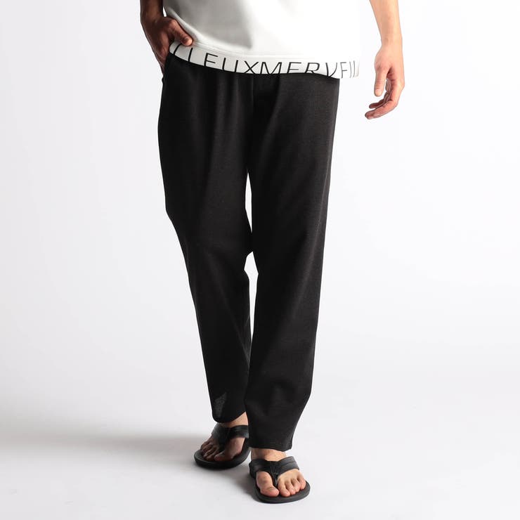 49ブラック | バーズアイカノコ 8分丈イージーパンツ | NICOLE