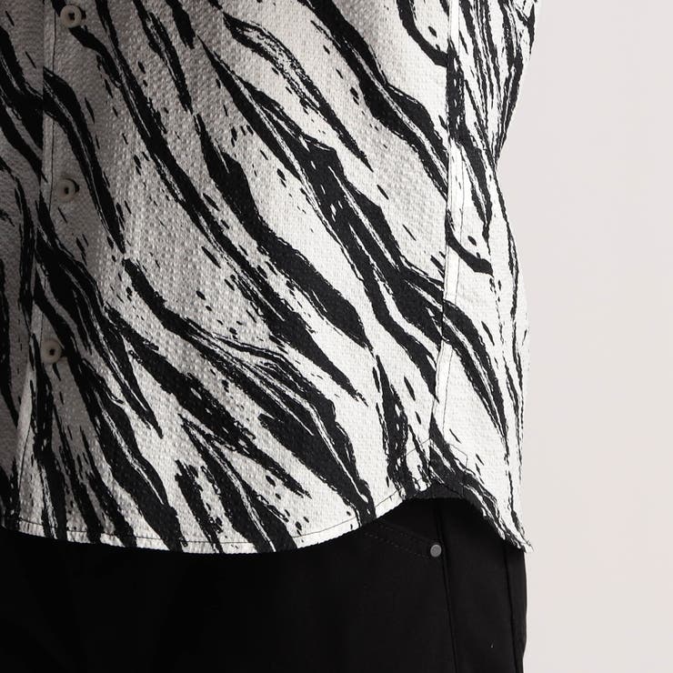 アラカルトプリント半袖スタンドシャツ | NICOLE | 詳細画像12 