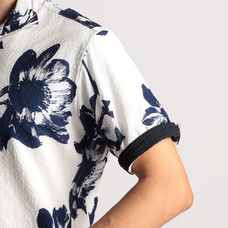 アラカルトプリント半袖スタンドシャツ | NICOLE | 詳細画像18 