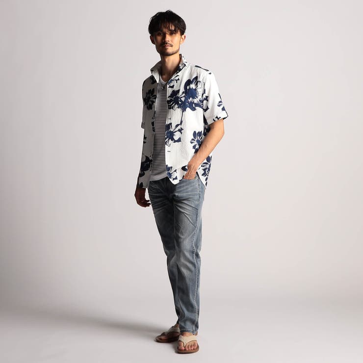 アラカルトプリント半袖スタンドシャツ | NICOLE | 詳細画像4 