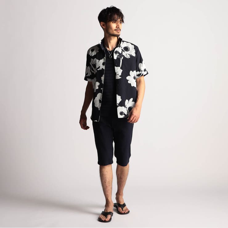 アラカルトプリント半袖スタンドシャツ | NICOLE | 詳細画像5 