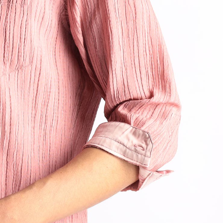 カラープリーツ7分袖スタンドカラーシャツ | NICOLE | 詳細画像14 