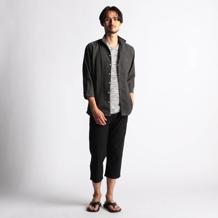 カラープリーツ7分袖スタンドカラーシャツ | NICOLE | 詳細画像6 