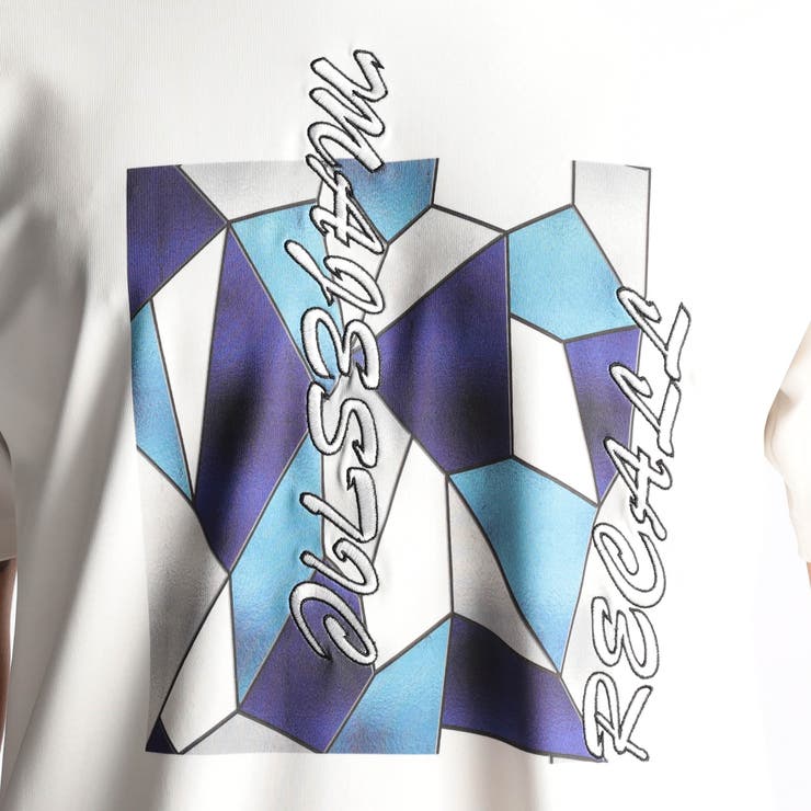 ステンドグラスプリント・ロゴ刺繍半袖Ｔシャツ | NICOLE | 詳細画像12 