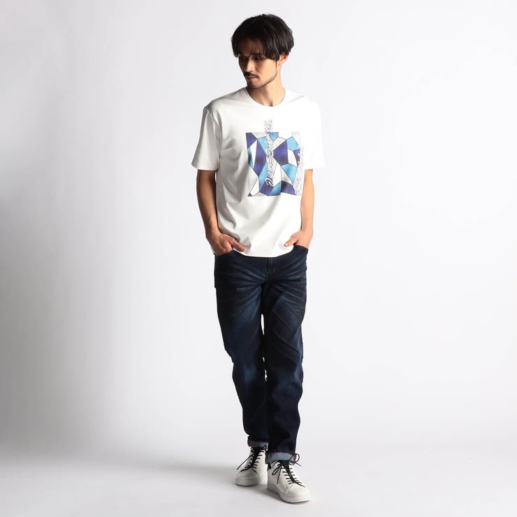 ステンドグラスプリント・ロゴ刺繍半袖Ｔシャツ | NICOLE | 詳細画像2 