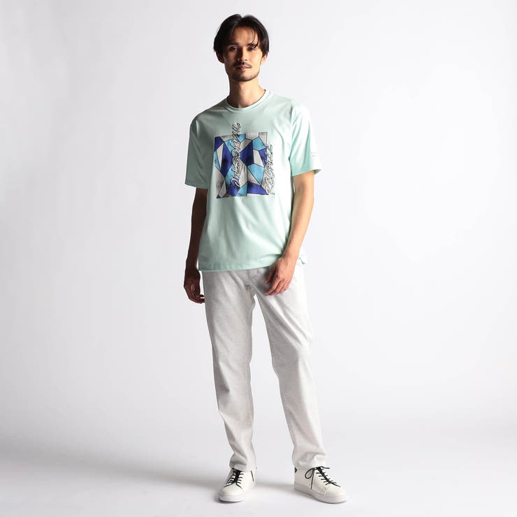 ステンドグラスプリント・ロゴ刺繍半袖Ｔシャツ | NICOLE | 詳細画像4 