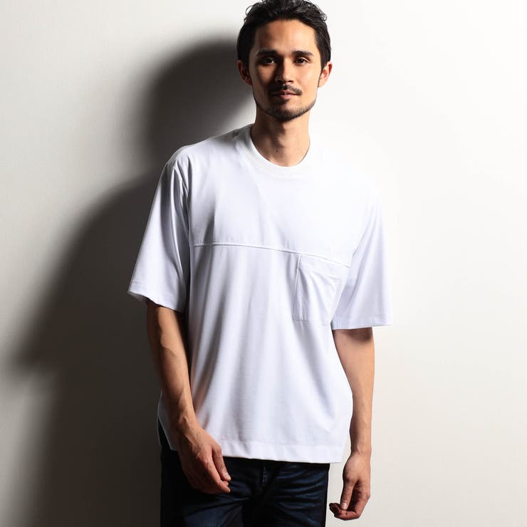 09ホワイト | 【RIELABO】シルク混ストレッチスムースＴシャツ | NICOLE