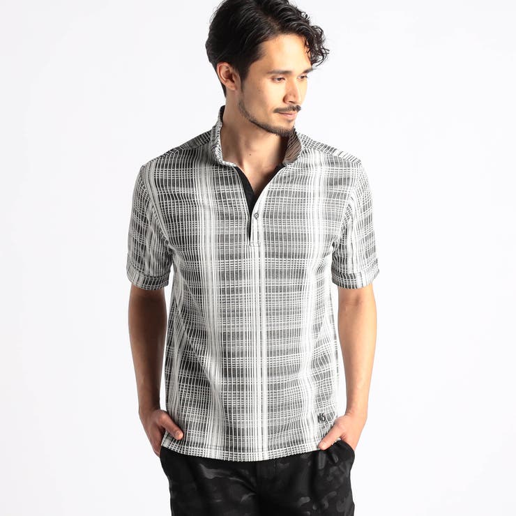 【NICOLE SPORTS】ブリスターチェックスタンドポロシャツ | NICOLE | 詳細画像1 