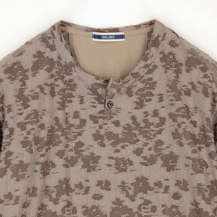 【RIELABO】ブロークンシアージャカード ヘンリーネックカットソー | NICOLE | 詳細画像10 