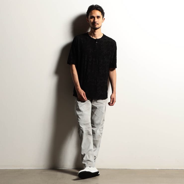 【RIELABO】ブロークンシアージャカード ヘンリーネックカットソー | NICOLE | 詳細画像3 