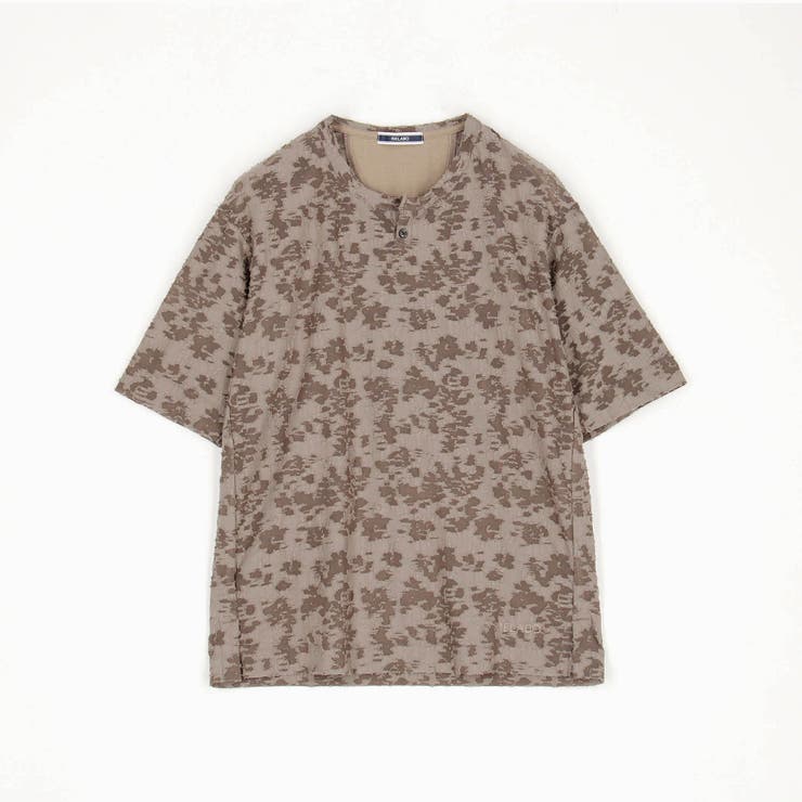 【RIELABO】ブロークンシアージャカード ヘンリーネックカットソー | NICOLE | 詳細画像7 