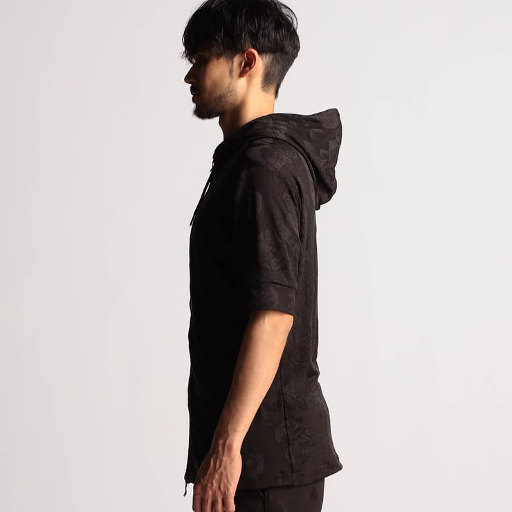 アラカルトリンクスジャカード5分袖フードパーカー | NICOLE | 詳細画像15