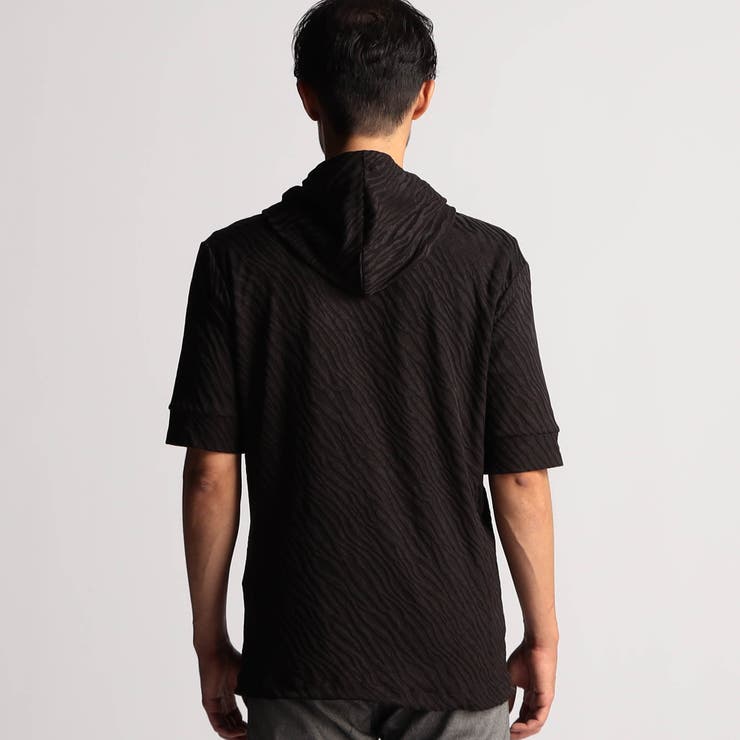 アラカルトリンクスジャカード5分袖フードパーカー | NICOLE | 詳細画像6