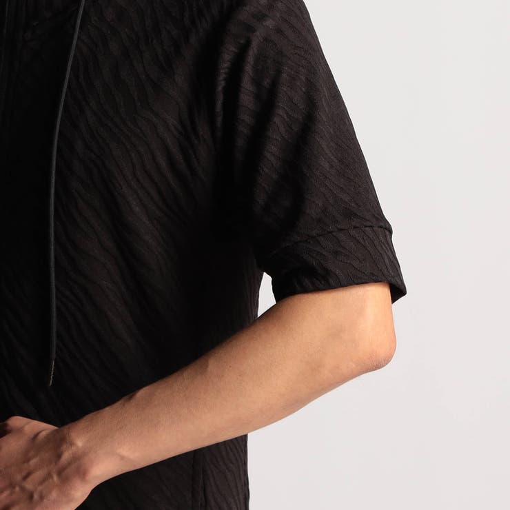 アラカルトリンクスジャカード5分袖フードパーカー | NICOLE | 詳細画像9