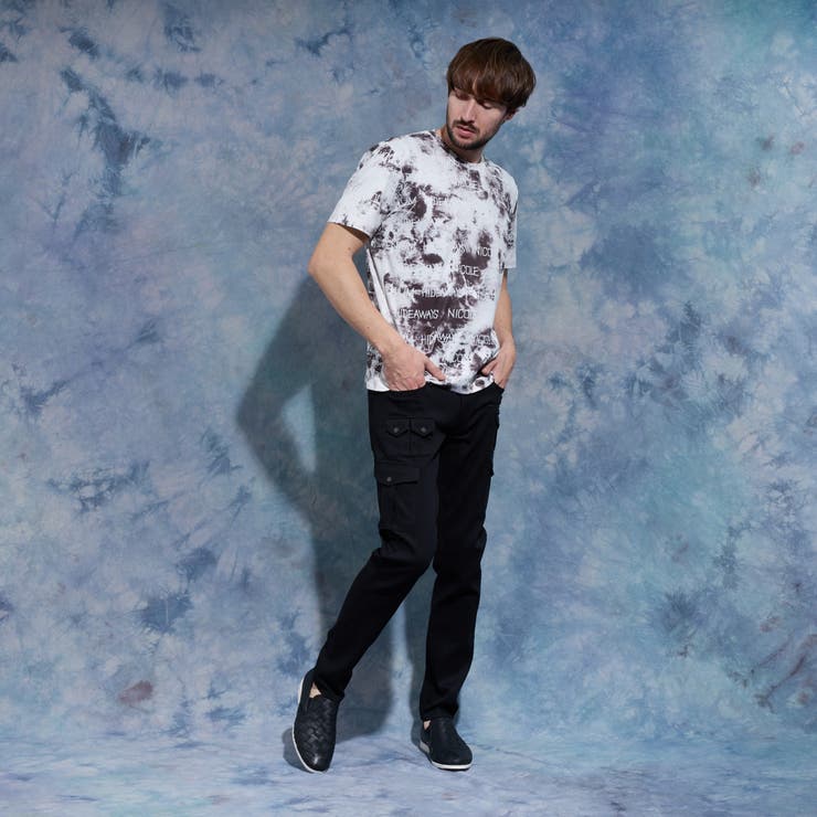 【WEB限定】ムラ柄ロゴプリント半袖Ｔシャツ | NICOLE | 詳細画像3 