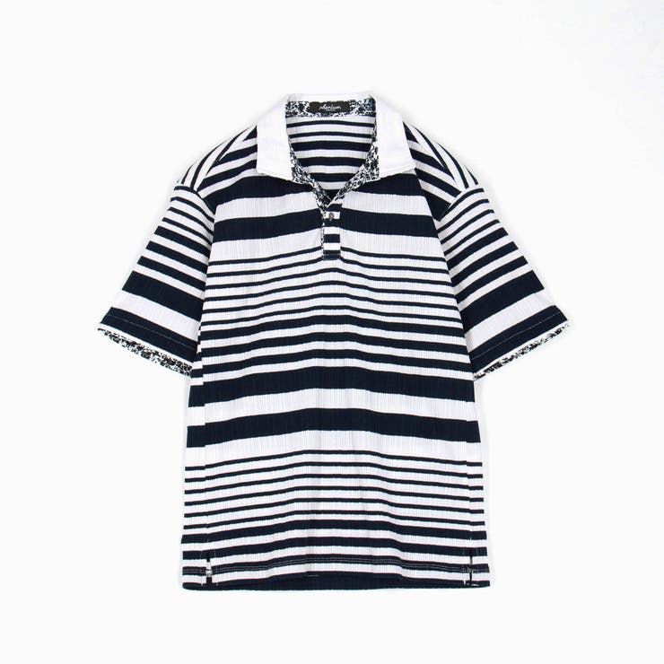 【WEB限定】ランダムテレコショートレギュラーカラーポロシャツ | NICOLE | 詳細画像23 