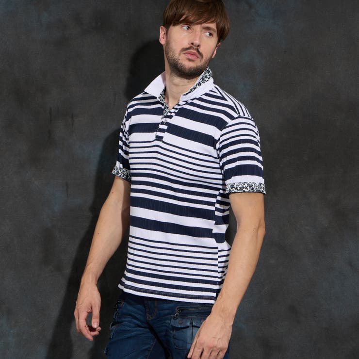 91その他2 | 【WEB限定】ランダムテレコショートレギュラーカラーポロシャツ | NICOLE