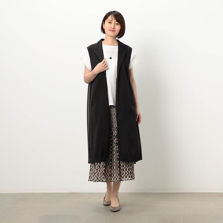 【WALDO】ジオメトリック柄ウエストリブプリーツスカート | NICOLE | 詳細画像3 