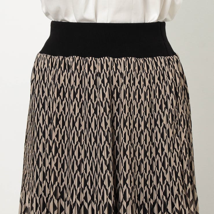 【WALDO】ジオメトリック柄ウエストリブプリーツスカート | NICOLE | 詳細画像6 