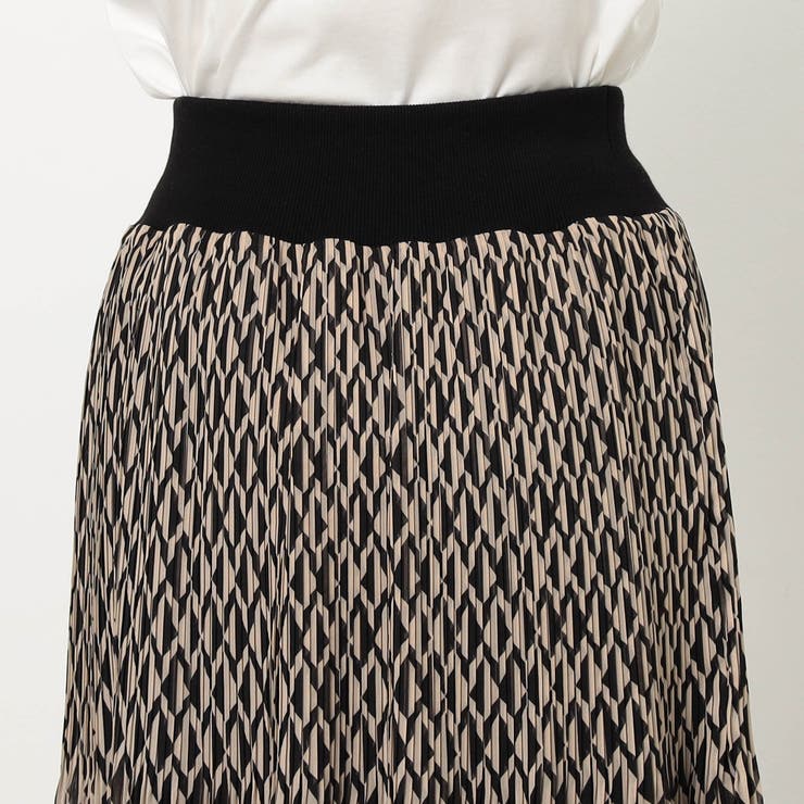 【WALDO】ジオメトリック柄ウエストリブプリーツスカート | NICOLE | 詳細画像7 