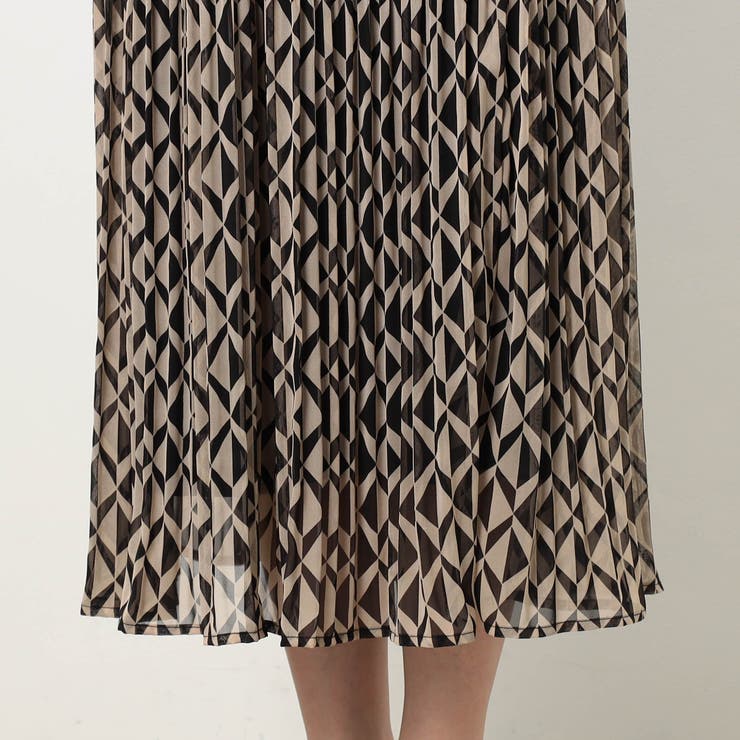 【WALDO】ジオメトリック柄ウエストリブプリーツスカート | NICOLE | 詳細画像8 